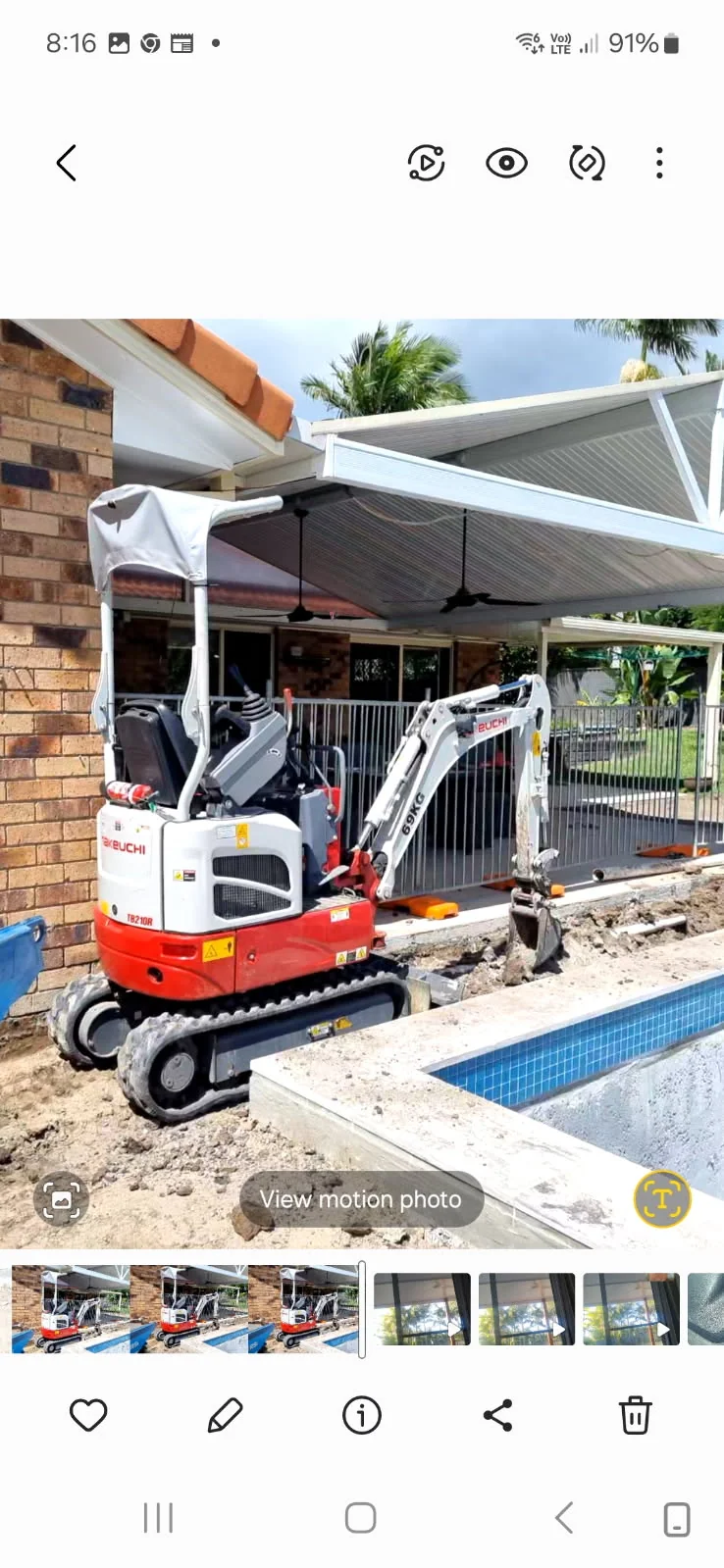 Mini digger earthworks project